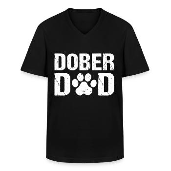 Dober Dad Dobermann Hunde - Männer-T-Shirt mit V-Ausschnitt - Schwarz - Vorne - AI Model Male 178 dark (178cm)