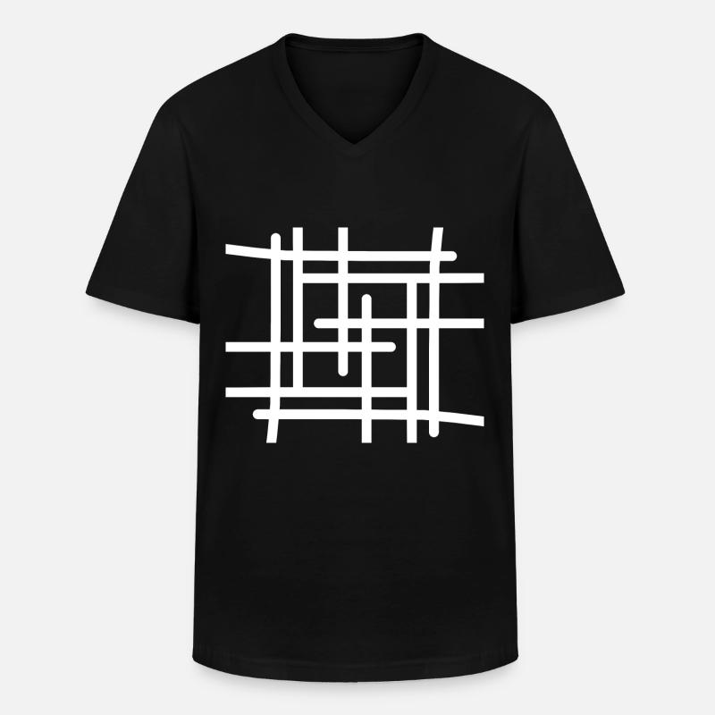 Kunst abstrakt - Männer-T-Shirt mit V-Ausschnitt - Schwarz