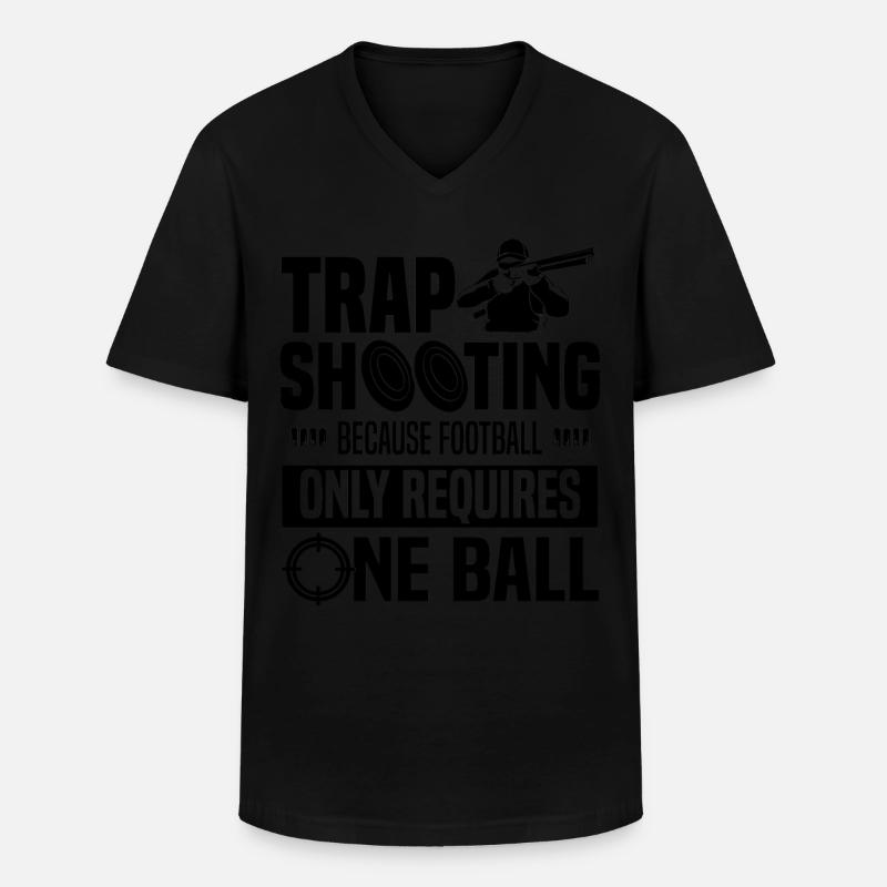 Fallenschießen - Männer-T-Shirt mit V-Ausschnitt - Schwarz