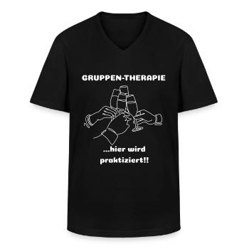 Party Shirt - Männer-T-Shirt mit V-Ausschnitt - Schwarz - Vorne - AI Model Male 178 dark (178cm)