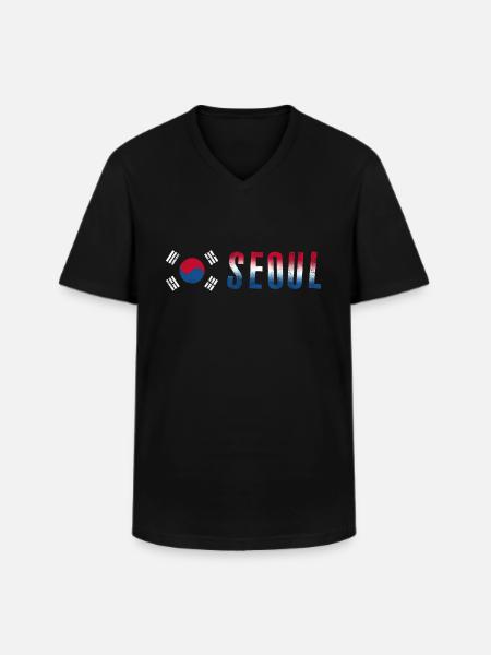 Seoul | Korea - Men's V-Neck T-Shirt - black