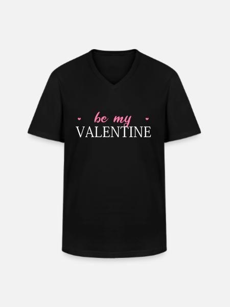 Be My Valentine - Men's V-Neck T-Shirt - black