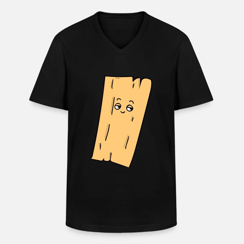 Brett - Männer-T-Shirt mit V-Ausschnitt - Schwarz