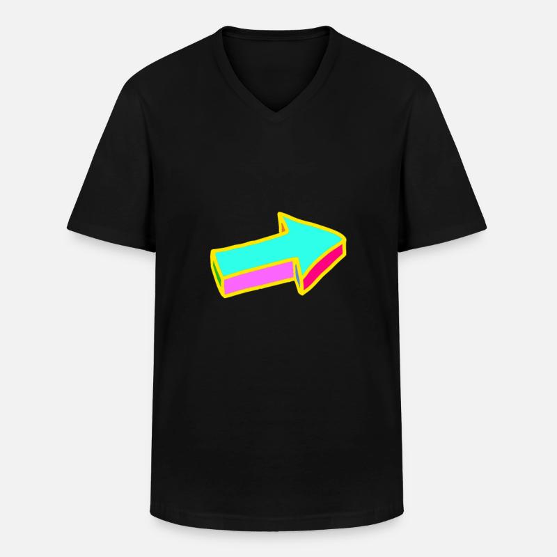Pfeil - Männer-T-Shirt mit V-Ausschnitt - Schwarz