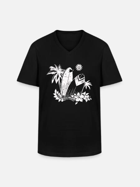 Surfboard surfboards - Men's V-Neck T-Shirt - black