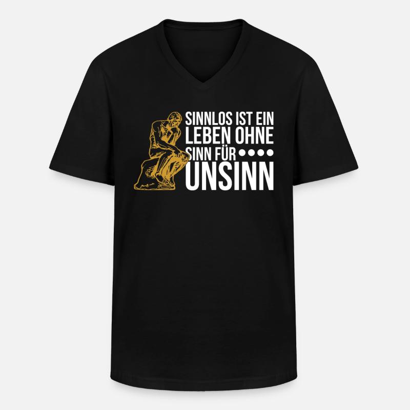 Philosophie Philosoph Philosophen Geschenk - Männer-T-Shirt mit V-Ausschnitt - Schwarz