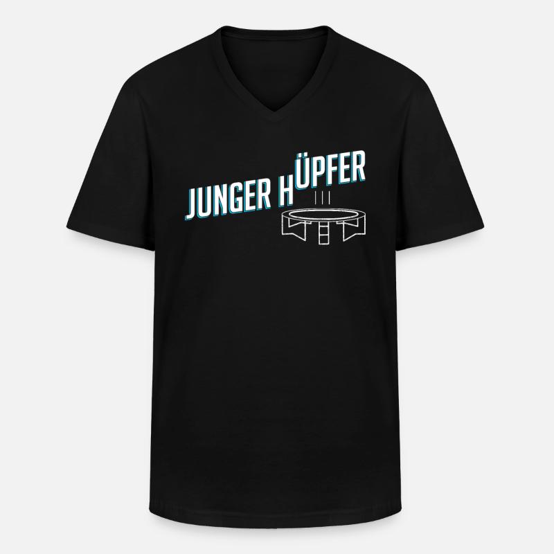 Trampolin - Männer-T-Shirt mit V-Ausschnitt - Schwarz