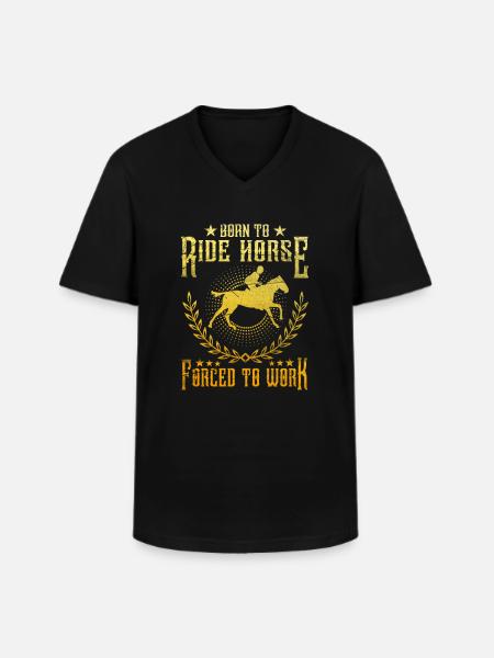 Equestrian sport - Men's V-Neck T-Shirt - black