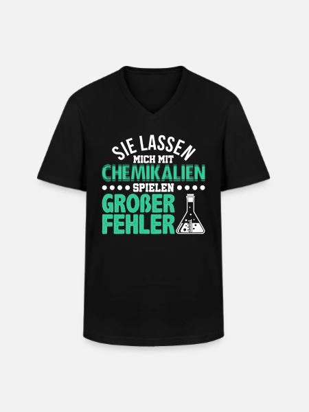 Chemiker - Männer-T-Shirt mit V-Ausschnitt - Schwarz