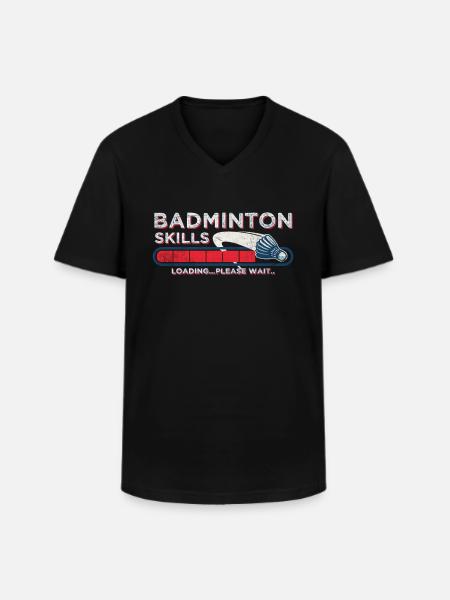 badminton - Men's V-Neck T-Shirt - black