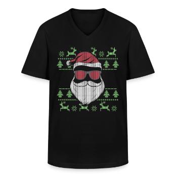 Weihnachten Ugly Christmas - Männer-T-Shirt mit V-Ausschnitt - Schwarz - Vorne - AI Model Male 178 dark (178cm)