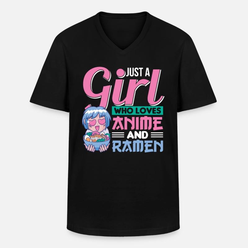 Weeb Sketching Anime Geschenk - Männer-T-Shirt mit V-Ausschnitt - Schwarz