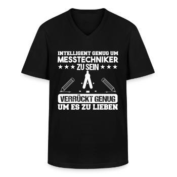Messtechniker Maschinenbau Messtechnik - Männer-T-Shirt mit V-Ausschnitt - Schwarz - Vorne - AI Model Male 178 dark (178cm)