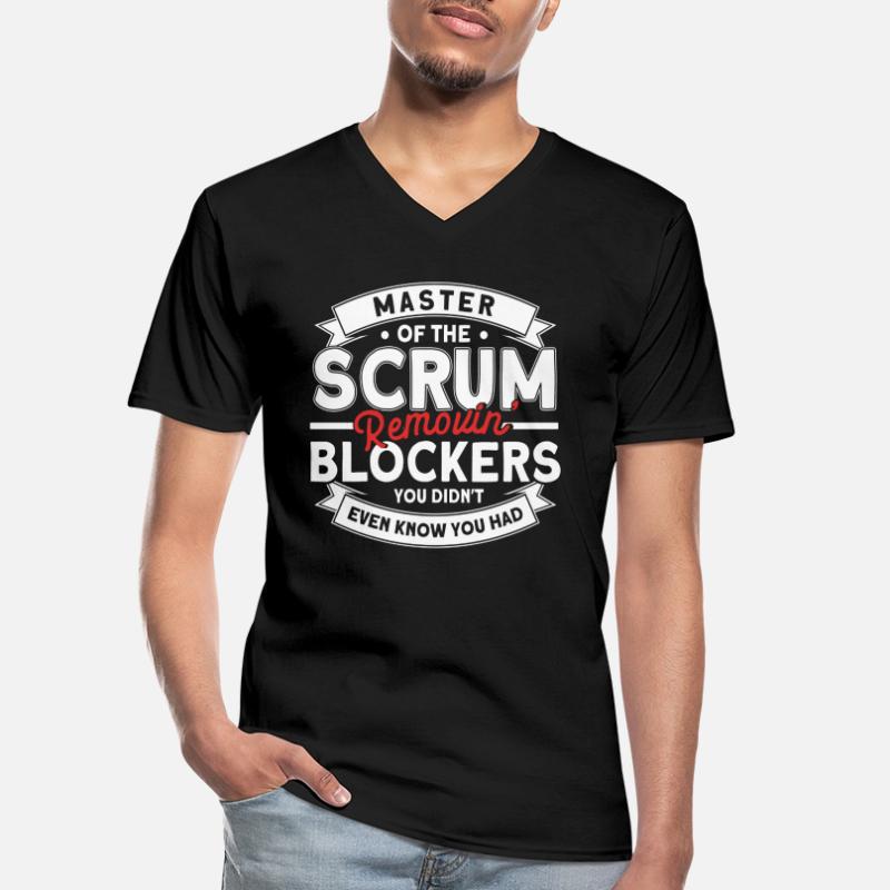 Git Developer Scrum Master Programmeur Cadeau T-shirt col V Homme