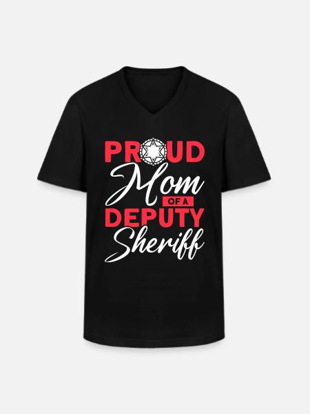 Stolze Mama Hilfssheriff Mama Mutter - Männer-T-Shirt mit V-Ausschnitt - Schwarz