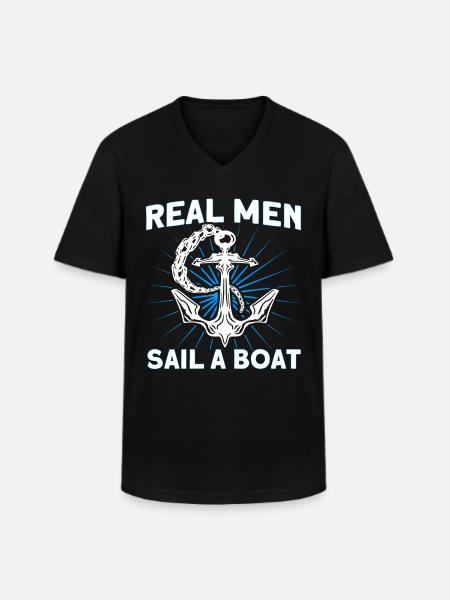 Boat Lovers Boat Captain Captains - Men's V-Neck T-Shirt - black
