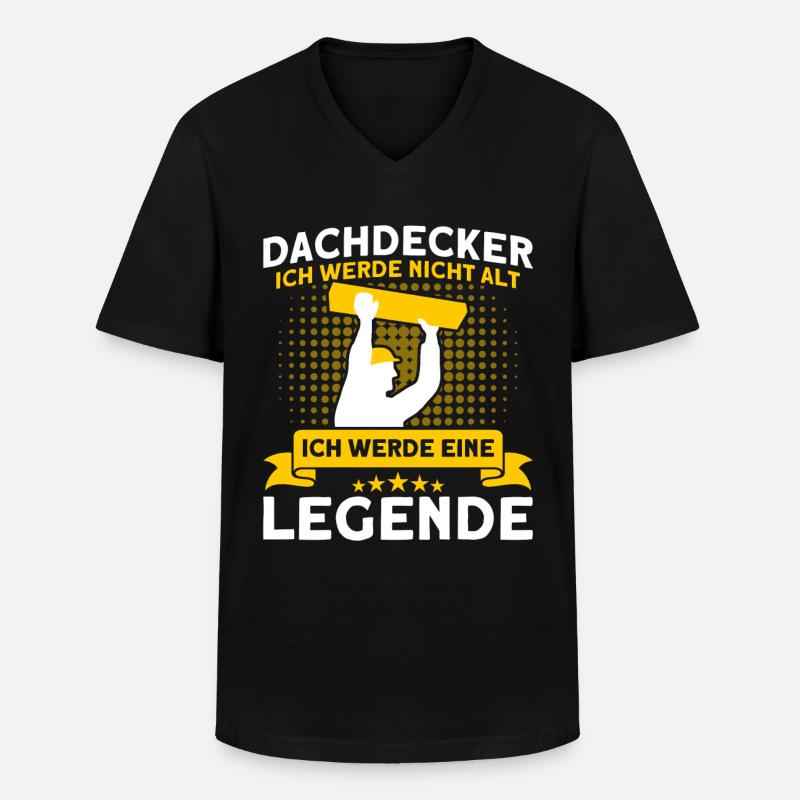 Dachdecker Geselle Dachdecker Dachdeckermeister - Männer-T-Shirt mit V-Ausschnitt - Schwarz