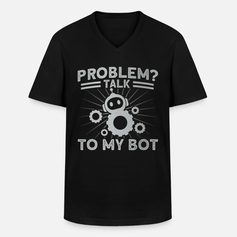 Robot Robotics Engineer Costume Robot - Men's V-Neck T-Shirt - black