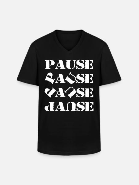 Pause Danse - T-shirt col V Homme - noir
