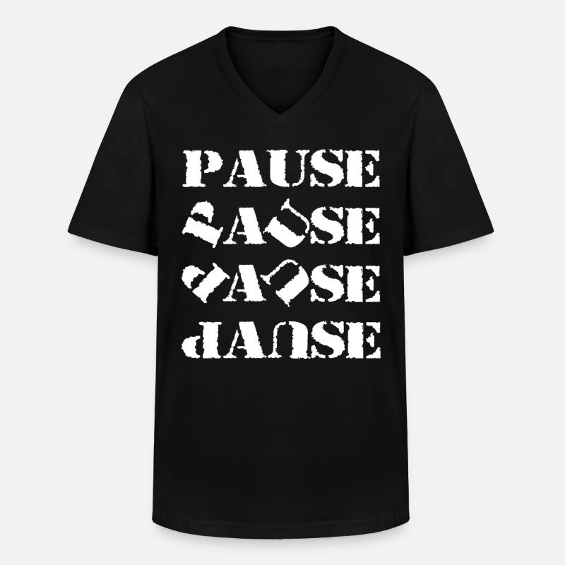 Danse anhalten - Männer-T-Shirt mit V-Ausschnitt - Schwarz
