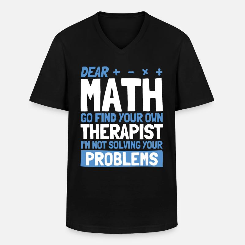 Math Mathématiques Sciences Math Cadeau - T-shirt col V Homme - noir