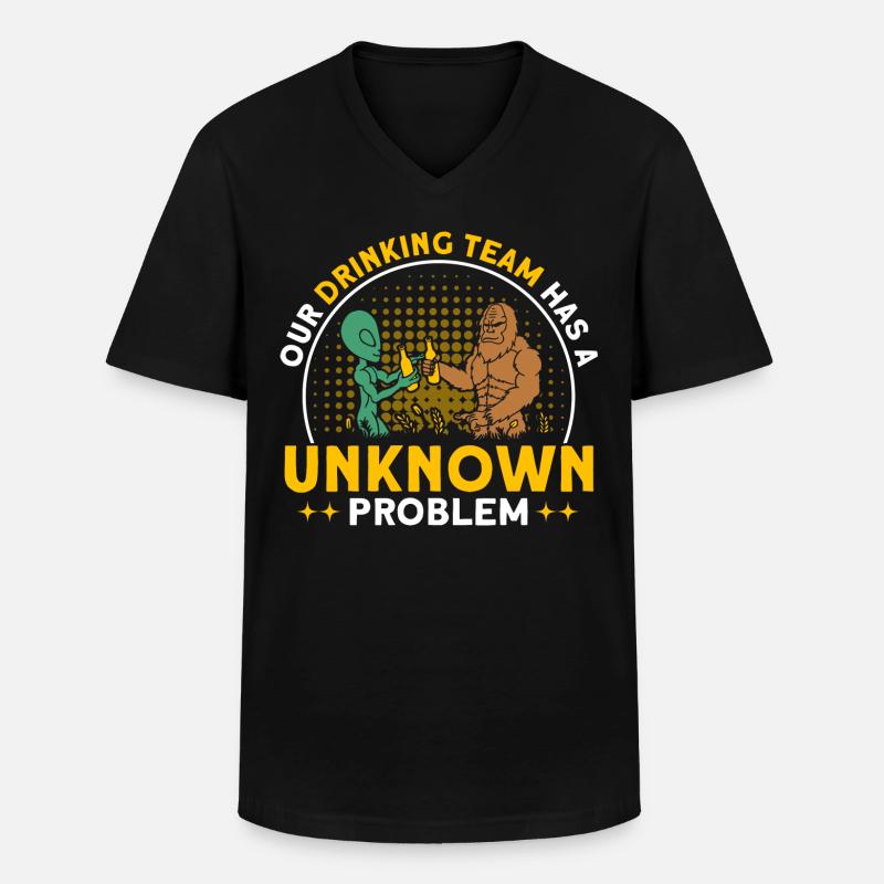 Kryptozoologie Kryptoide Monster Nerd Geschenk - Männer-T-Shirt mit V-Ausschnitt - Schwarz