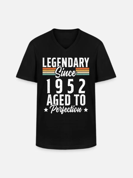 Legendary since 1952 Gift - Men's V-Neck T-Shirt - black