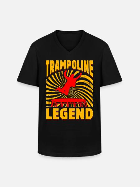Trampoline Legend - Men's V-Neck T-Shirt - black