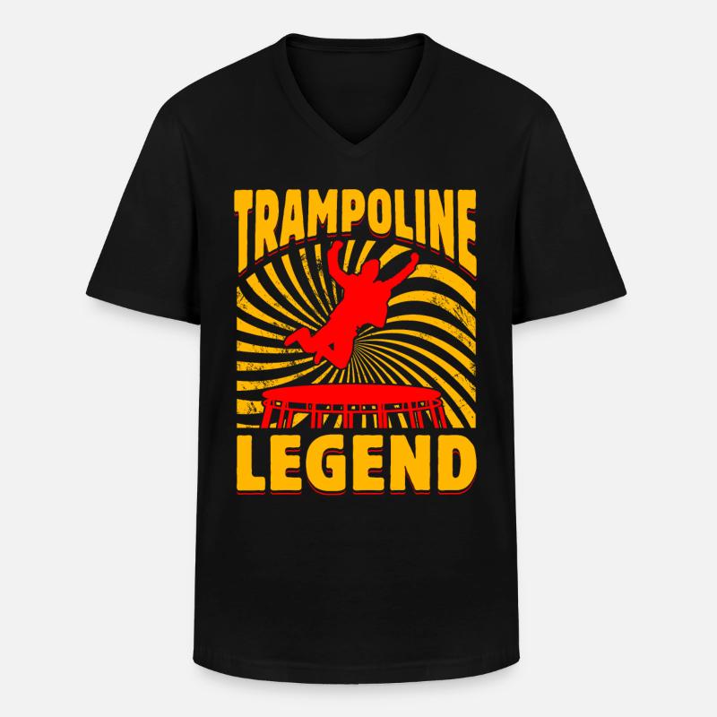 Trampolin-Legende - Männer-T-Shirt mit V-Ausschnitt - Schwarz