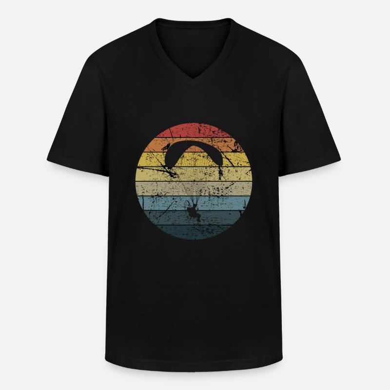 Paramotor Paramotoring - Männer-T-Shirt mit V-Ausschnitt - Schwarz