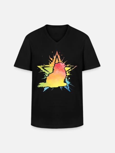 Pomeranian Zwergspitz - Men's V-Neck T-Shirt - black