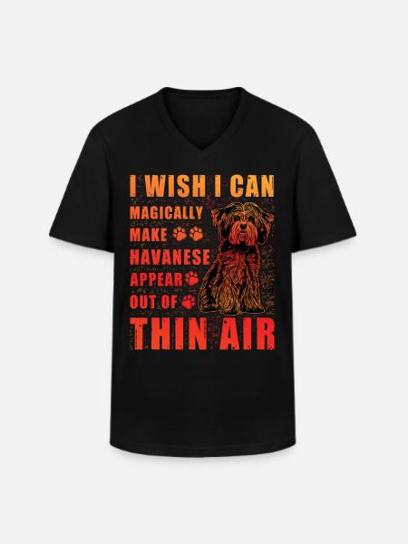 Havanese Lustiger Spruch - Männer-T-Shirt mit V-Ausschnitt - Schwarz