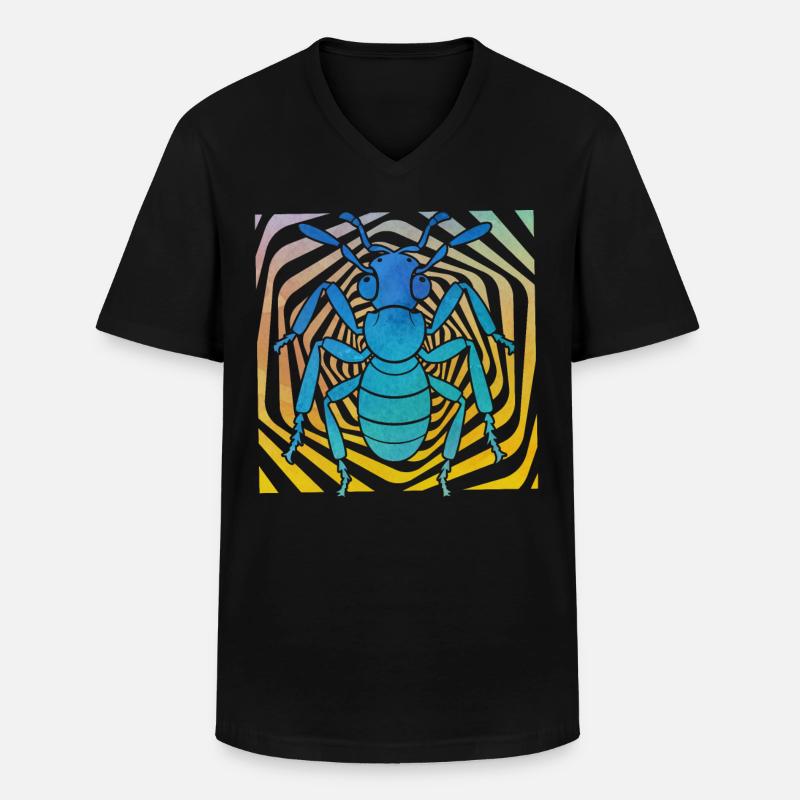 Ameise - Männer-T-Shirt mit V-Ausschnitt - Schwarz