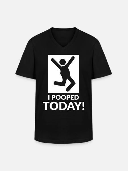 I pooped today - Männer-T-Shirt mit V-Ausschnitt - Schwarz