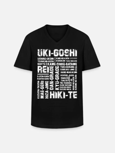 Judo - Men's V-Neck T-Shirt - black