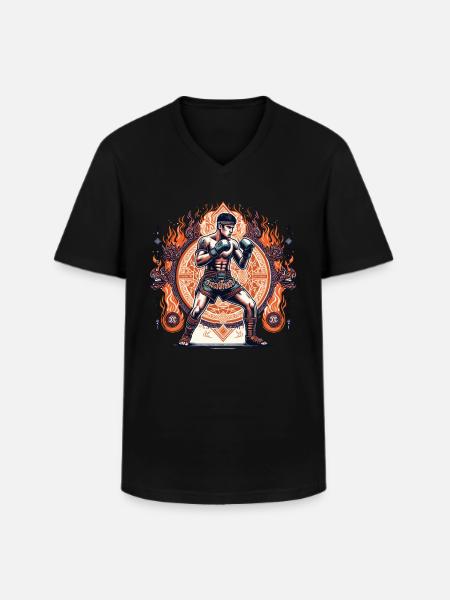 Muay Thai - Men's V-Neck T-Shirt - black