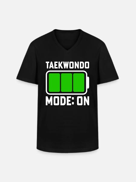 Taekwondo Mode On - Men's V-Neck T-Shirt - black