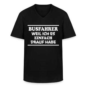 Busfahrer Spruch Beruf Lustiges Busfahrer Geschenk - Männer-T-Shirt mit V-Ausschnitt - Schwarz - Vorne - AI Model Male 178 dark (178cm)