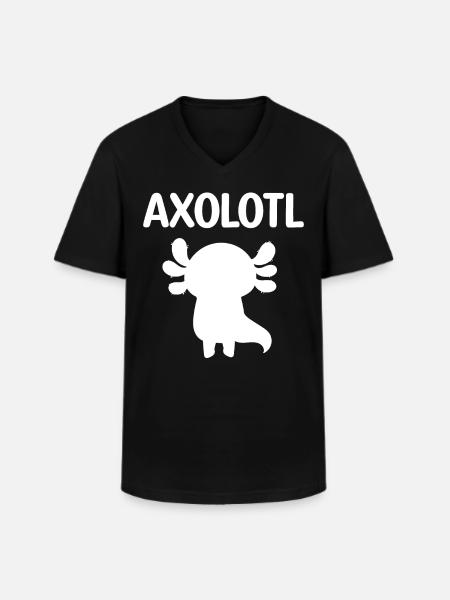 Axolotl - Men's V-Neck T-Shirt - black