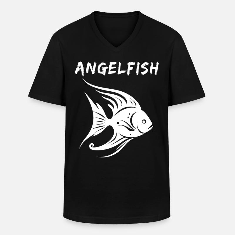 Skalar - Männer-T-Shirt mit V-Ausschnitt - Schwarz