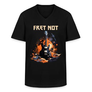 Ärgern Sie sich nicht lustig Zitat Gitarrenlehrer - Männer-T-Shirt mit V-Ausschnitt - Schwarz - Vorne - AI Model Male 178 dark (178cm)