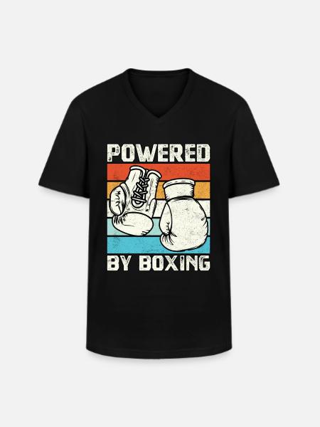 Propulsé par la boxe - T-shirt col V Homme - noir