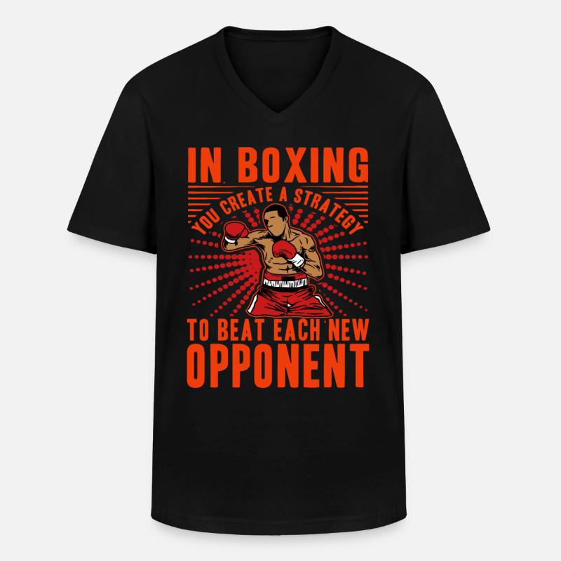 Boxen - Männer-T-Shirt mit V-Ausschnitt - Schwarz