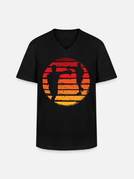 Boxing - Men's V-Neck T-Shirt - black