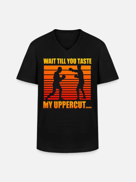 Attends de goûter mon uppercut - T-shirt col V Homme - noir