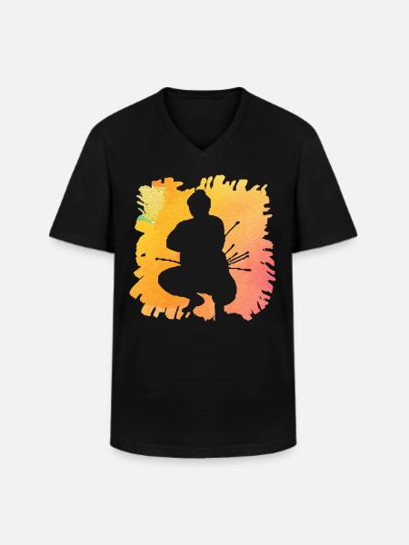 Sumo - Men's V-Neck T-Shirt - black