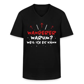 Wanderer Spruch Wandern Lustiges Wanderer Geschenk - Männer-T-Shirt mit V-Ausschnitt - Schwarz - Vorne - AI Model Male 178 dark (178cm)