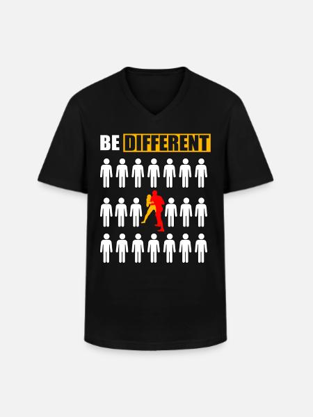 Wrestling sei anders - Männer-T-Shirt mit V-Ausschnitt - Schwarz