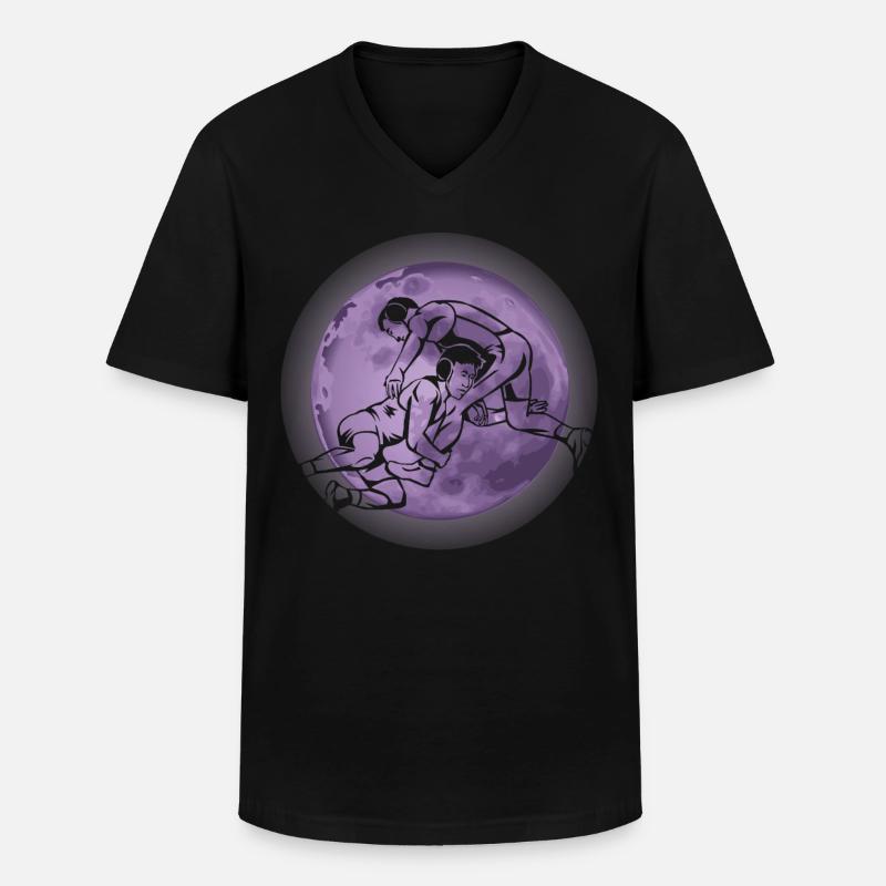 Wrestling - Männer-T-Shirt mit V-Ausschnitt - Schwarz