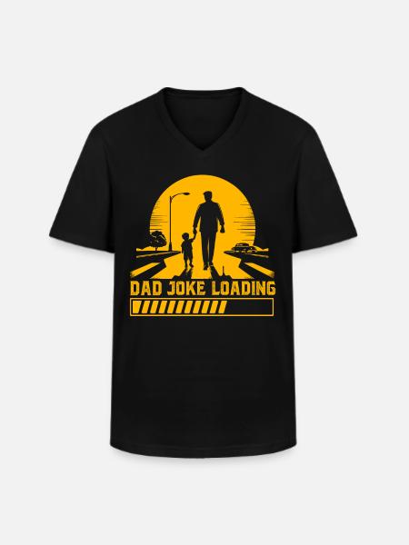 Dad Joke Loading - Men's V-Neck T-Shirt - black